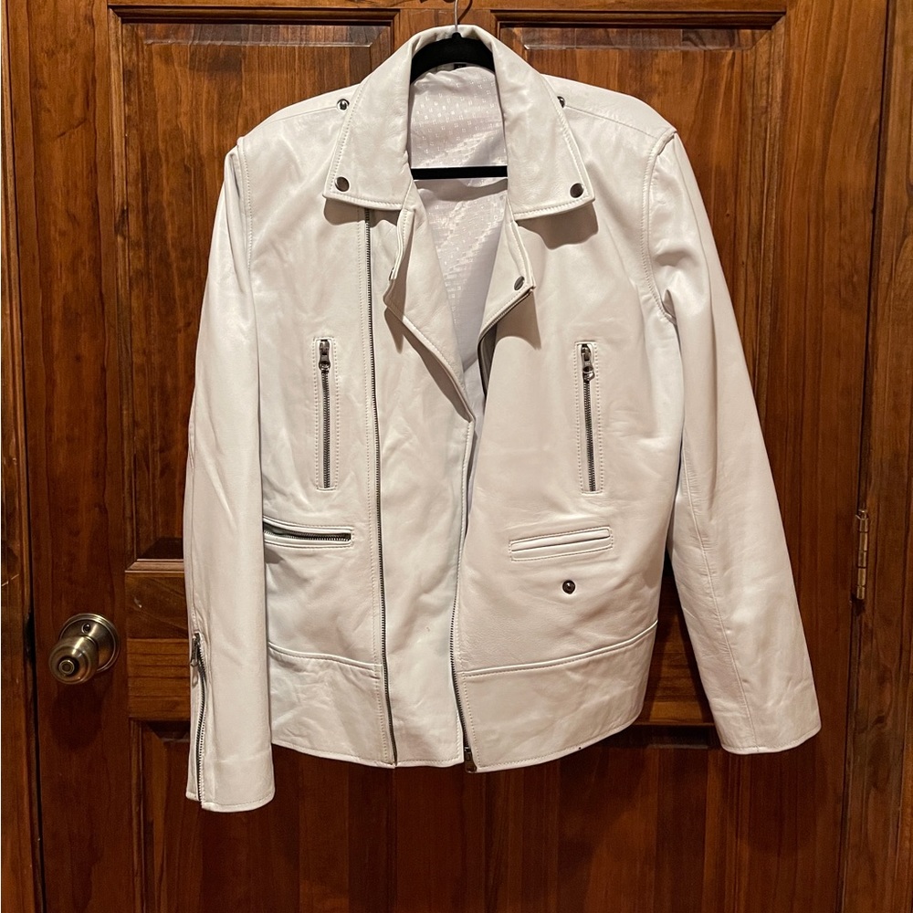 White Vegan Leather Jacket
